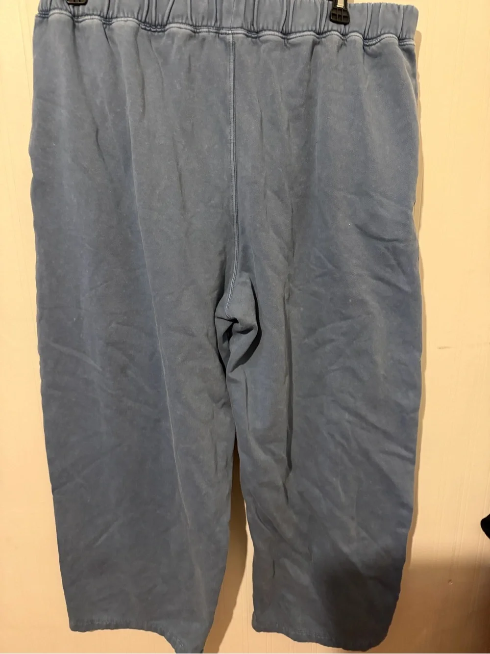 American Eagle Womens Barrel leg Casual Elastic-Waist Blue Pants XL